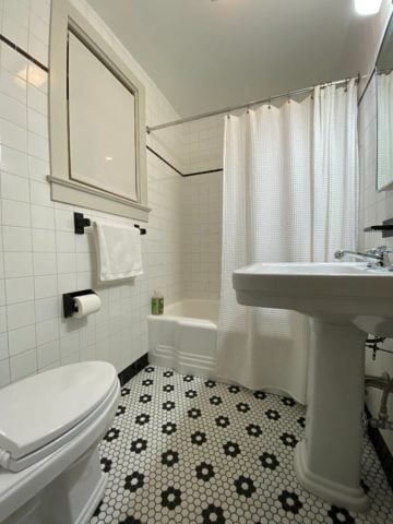 Rustic Catskills Retreat — Bathroom