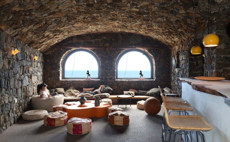 70s Modernist Villa — Play area and bar