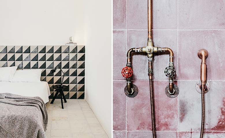 Masseria Moroseta — Bedroom and bathroom