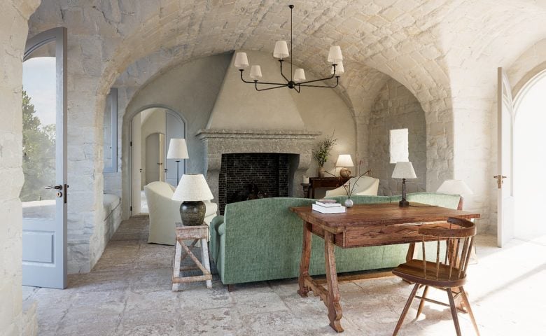 Masseria Pistola — Lounge area rendering