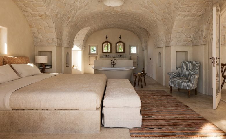 Masseria Pistola — Bedroom rendering
