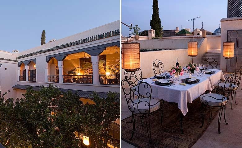 Riad de Tarabel — Roof terrace and open lounge