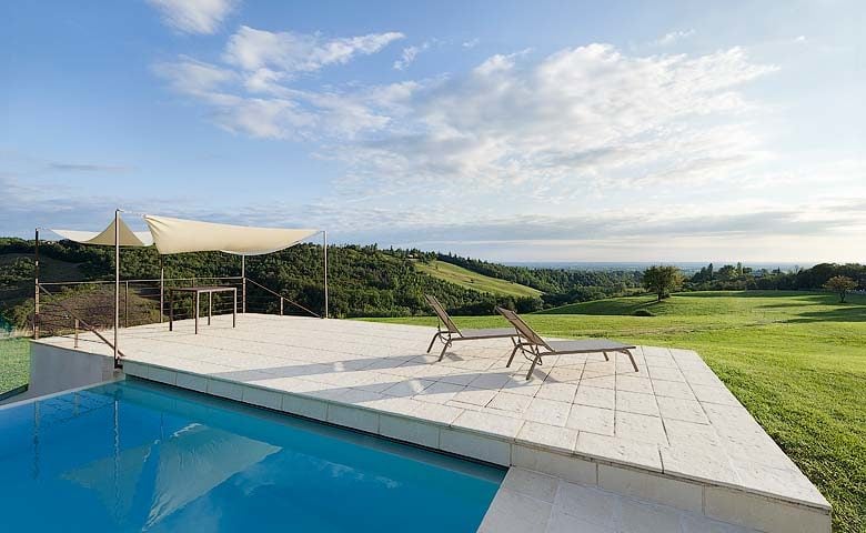 Villa di Parma — View from the pool