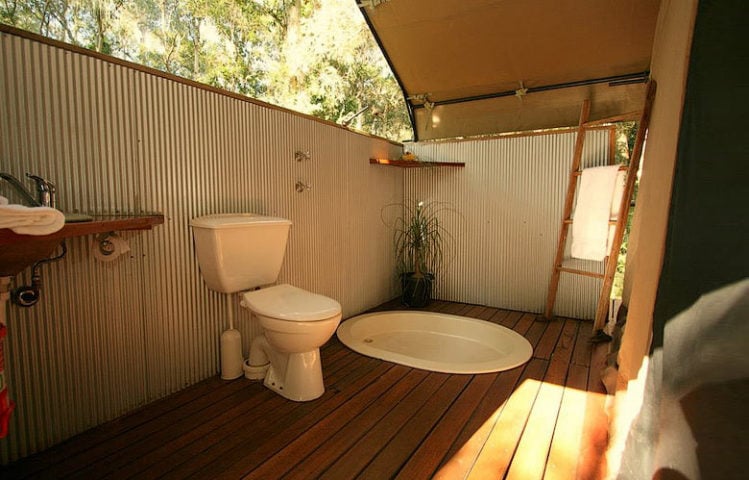 Paperbark Camp — Original Safari Tent bathroom