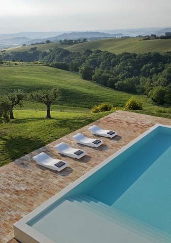 Le Marche Villa — Pool area