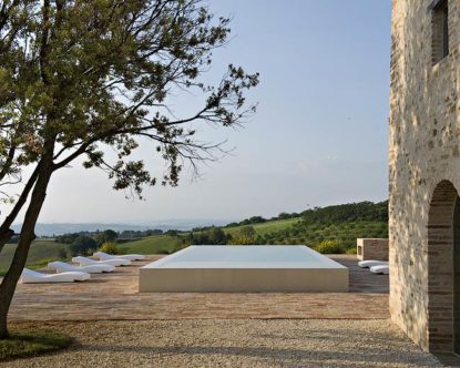 Le Marche Villa — Pool area