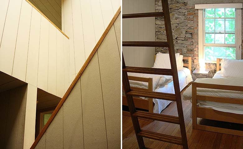 Hudson Valley Mill — Staircase and bedroom