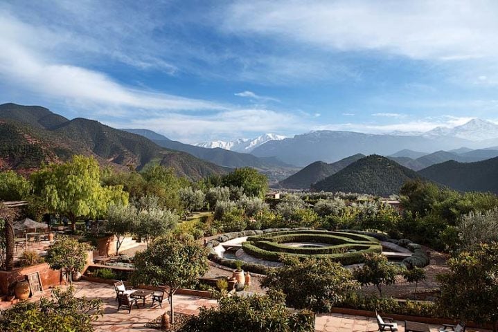 Kasbah Bab Ourika — Garden and Atlas Mountains
