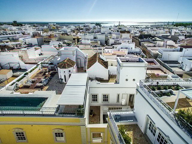 Olhão Retreat — View over Olhão from the rooftop
