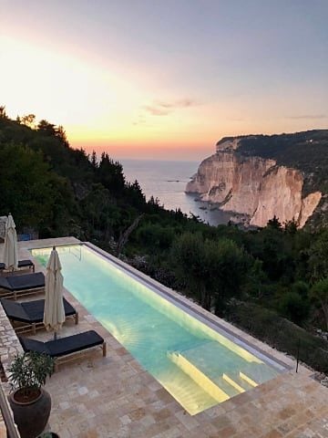 Paxos Villa — Pool and view