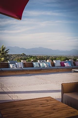 Finca Sonrisa — Terrace with view of the Tramuntana mountains
