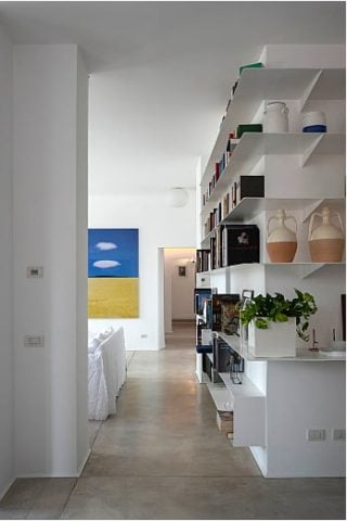 Modern Rome Apartments — Kitchen to Living area